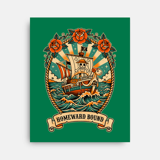 Oldschool Pirate Ship-None-Stretched-Canvas-P1yu5h