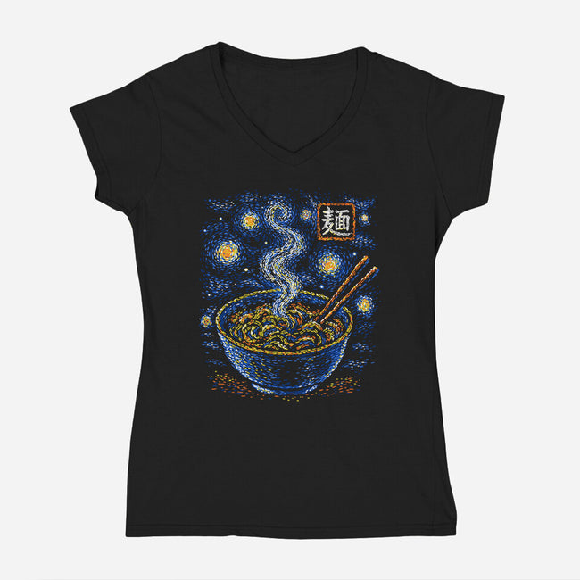 Starry Noodles-Womens-V-Neck-Tee-Alan Maia