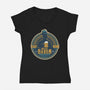 The Beer Baron-Womens-V-Neck-Tee-CarloJ1956