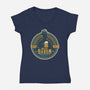 The Beer Baron-Womens-V-Neck-Tee-CarloJ1956