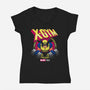 Mutant Fitness-Womens-V-Neck-Tee-teesgeex