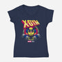 Mutant Fitness-Womens-V-Neck-Tee-teesgeex