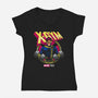 Mutant Fitness Cyclops-Womens-V-Neck-Tee-teesgeex