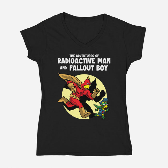 Radioactive Man-Womens-V-Neck-Tee-zascanauta