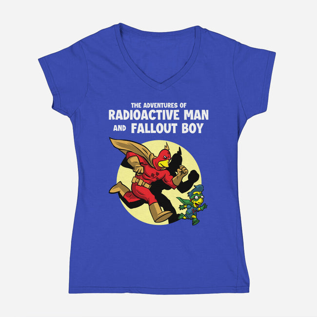 Radioactive Man-Womens-V-Neck-Tee-zascanauta