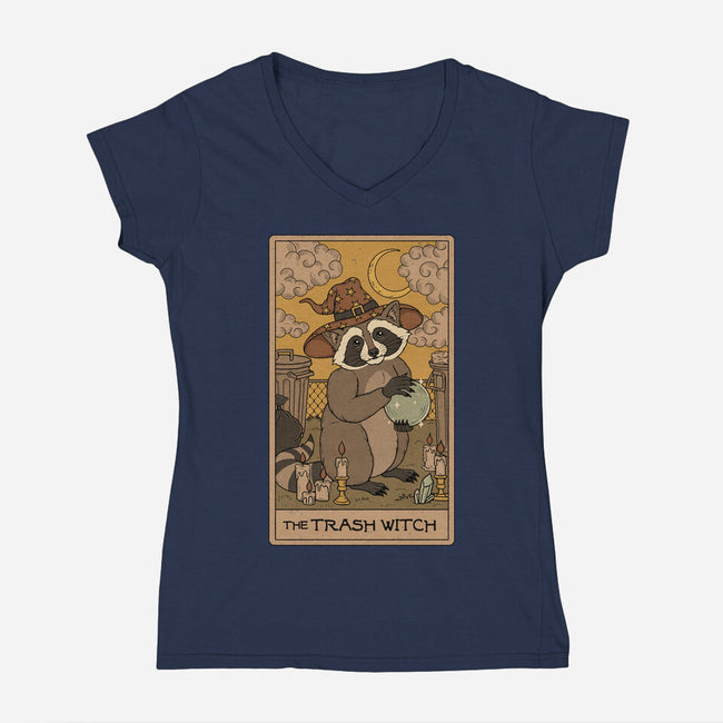 The Trash Witch-Womens-V-Neck-Tee-Thiago Correa