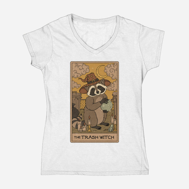 The Trash Witch-Womens-V-Neck-Tee-Thiago Correa