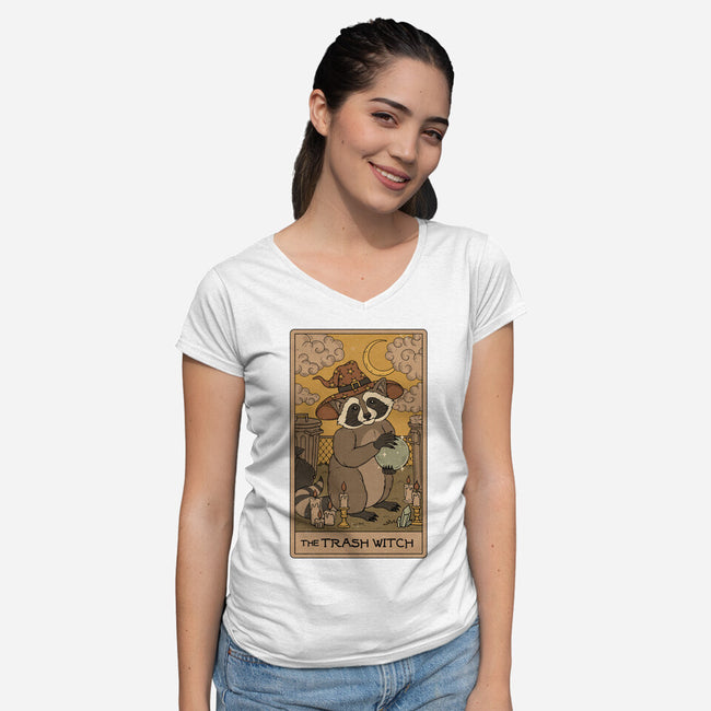 The Trash Witch-Womens-V-Neck-Tee-Thiago Correa