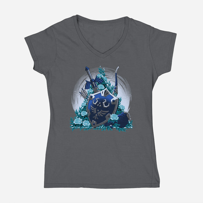 Legendary Artifacts-Womens-V-Neck-Tee-rmatix