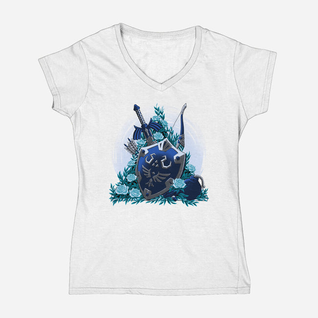 Legendary Artifacts-Womens-V-Neck-Tee-rmatix
