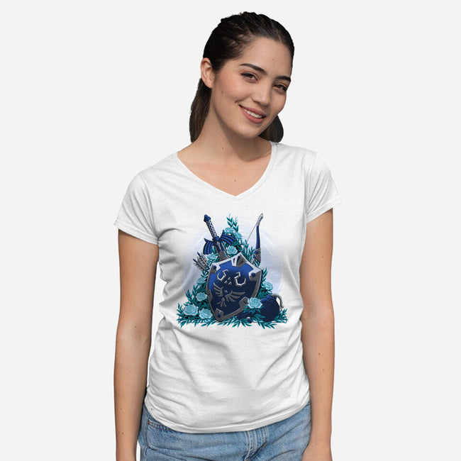 Legendary Artifacts-Womens-V-Neck-Tee-rmatix