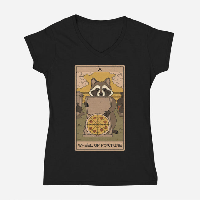 Wheel Of Fortune-Womens-V-Neck-Tee-Thiago Correa