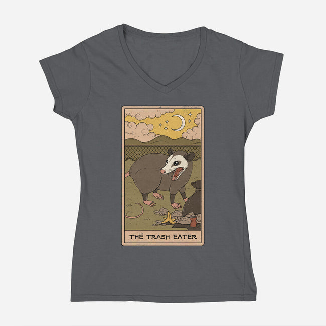 The Trash Eater-Womens-V-Neck-Tee-Thiago Correa