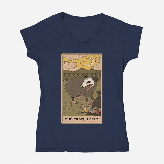 The Trash Eater-Womens-V-Neck-Tee-Thiago Correa