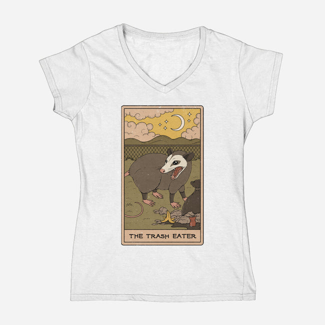 The Trash Eater-Womens-V-Neck-Tee-Thiago Correa