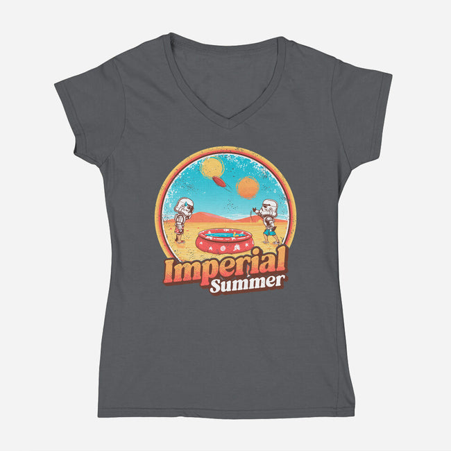Imperial Summer-Womens-V-Neck-Tee-Tronyx79