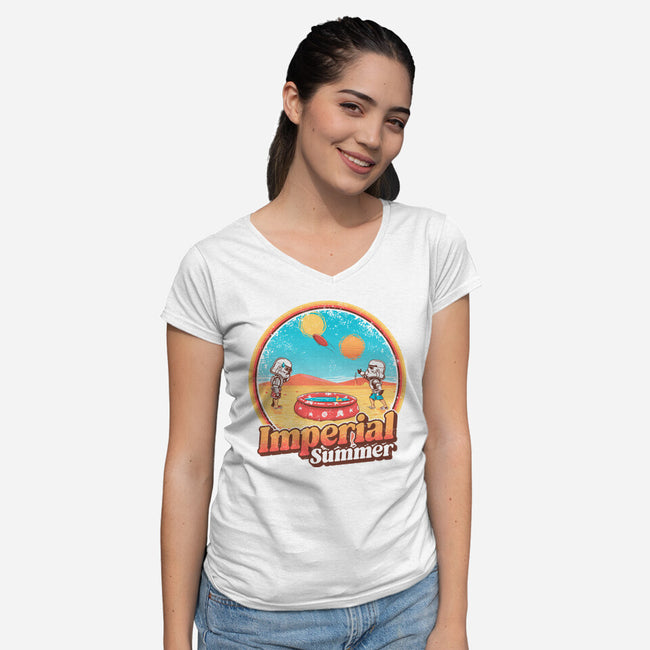 Imperial Summer-Womens-V-Neck-Tee-Tronyx79