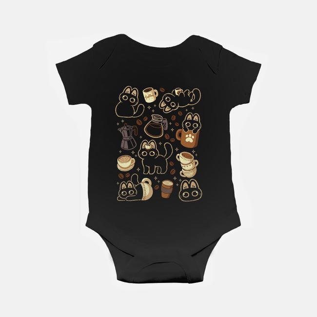 Cute Cats And Coffee Lover-Baby-Basic-Onesie-xMorfina