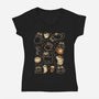 Cute Cats And Coffee Lover-Womens-V-Neck-Tee-xMorfina