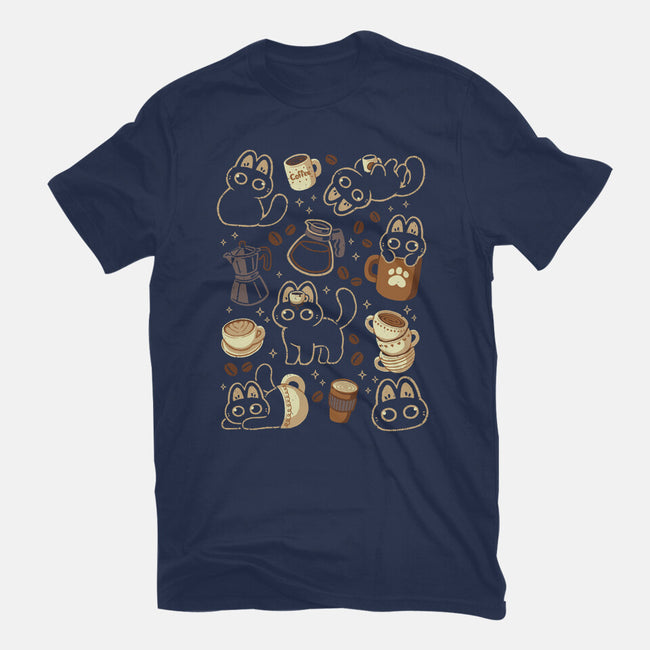 Cute Cats And Coffee Lover-Unisex-Basic-Tee-xMorfina