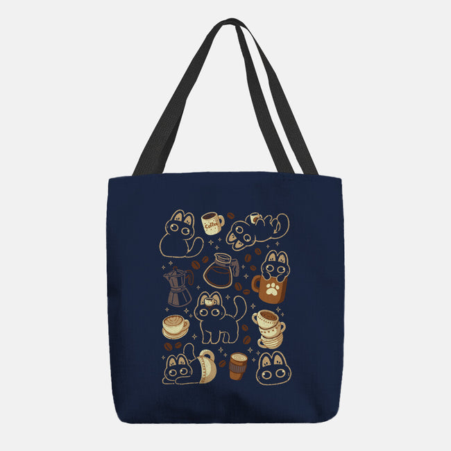 Cute Cats And Coffee Lover-None-Basic Tote-Bag-xMorfina