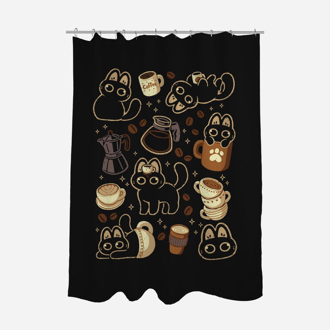 Cute Cats And Coffee Lover-None-Polyester-Shower Curtain-xMorfina