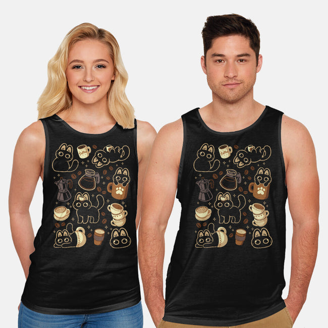Cute Cats And Coffee Lover-Unisex-Basic-Tank-xMorfina