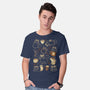 Cute Cats And Coffee Lover-Mens-Basic-Tee-xMorfina
