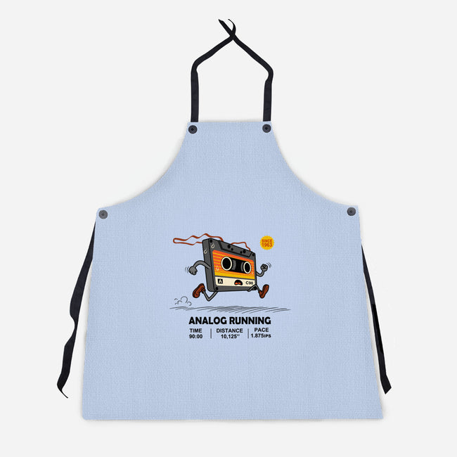 Analog Running-Unisex-Kitchen-Apron-erion_designs