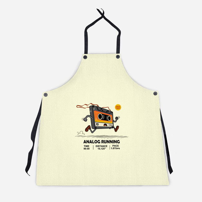 Analog Running-Unisex-Kitchen-Apron-erion_designs