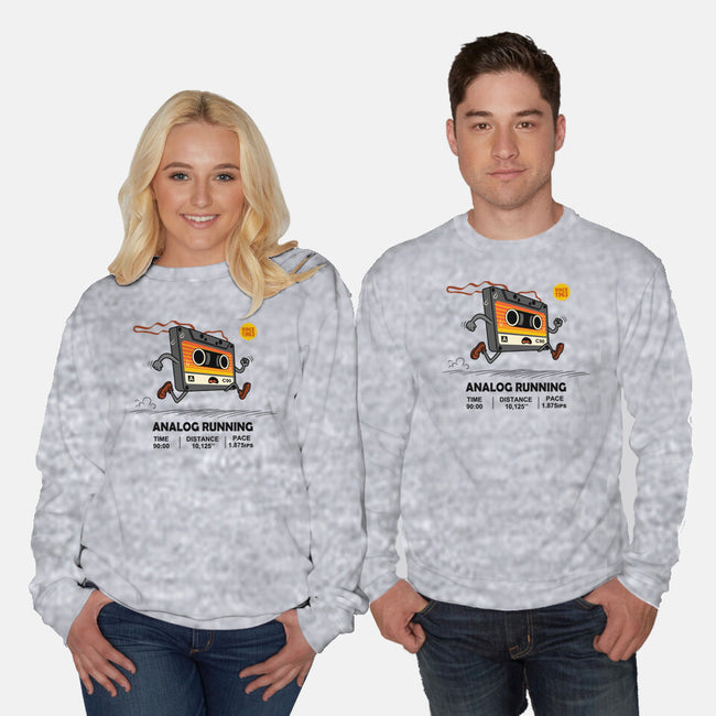 Analog Running-Unisex-Crew Neck-Sweatshirt-erion_designs