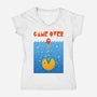 Pac Attack-Womens-V-Neck-Tee-erion_designs