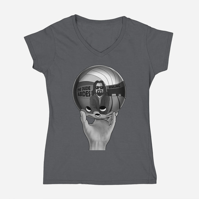 Dude Reflection-Womens-V-Neck-Tee-erion_designs