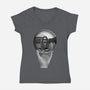 Dude Reflection-Womens-V-Neck-Tee-erion_designs