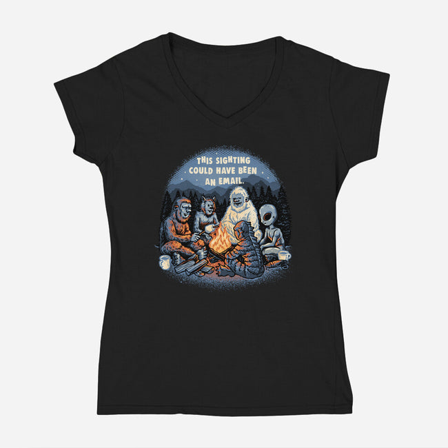 This Sighting-Womens-V-Neck-Tee-glitchygorilla