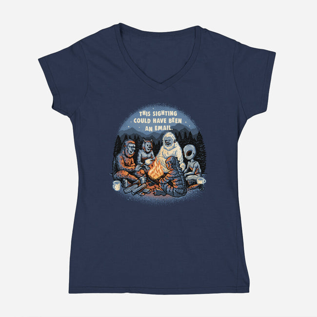 This Sighting-Womens-V-Neck-Tee-glitchygorilla