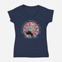 The Relativity Of Time-Womens-V-Neck-Tee-glitchygorilla