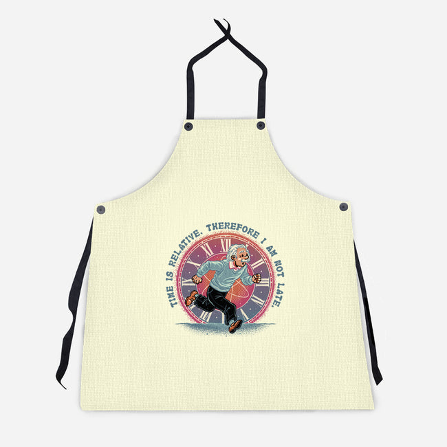 The Relativity Of Time-Unisex-Kitchen-Apron-glitchygorilla