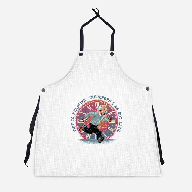 The Relativity Of Time-Unisex-Kitchen-Apron-glitchygorilla