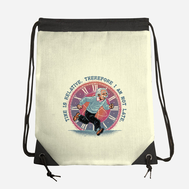 The Relativity Of Time-None-Drawstring-Bag-glitchygorilla