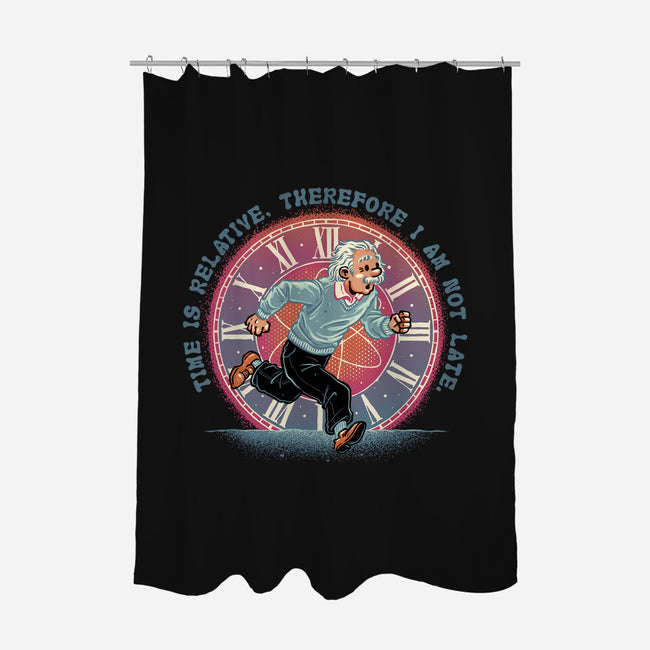 The Relativity Of Time-None-Polyester-Shower Curtain-glitchygorilla