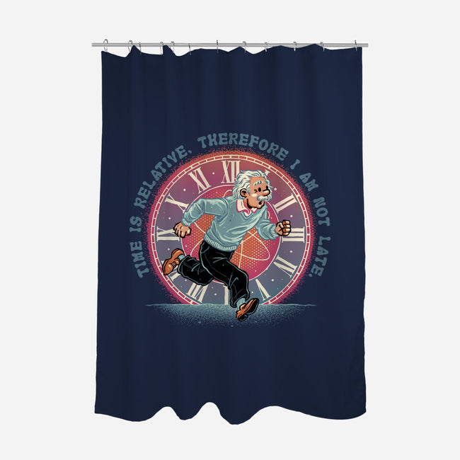 The Relativity Of Time-None-Polyester-Shower Curtain-glitchygorilla