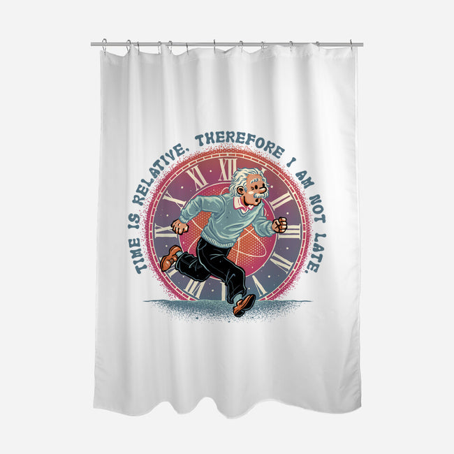 The Relativity Of Time-None-Polyester-Shower Curtain-glitchygorilla