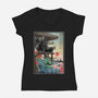 The Spider In Japan-Womens-V-Neck-Tee-DrMonekers