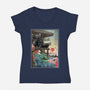 The Spider In Japan-Womens-V-Neck-Tee-DrMonekers