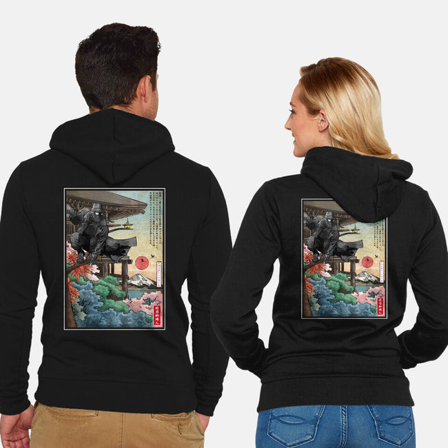 The Spider In Japan-Unisex-Zip-Up-Sweatshirt-DrMonekers