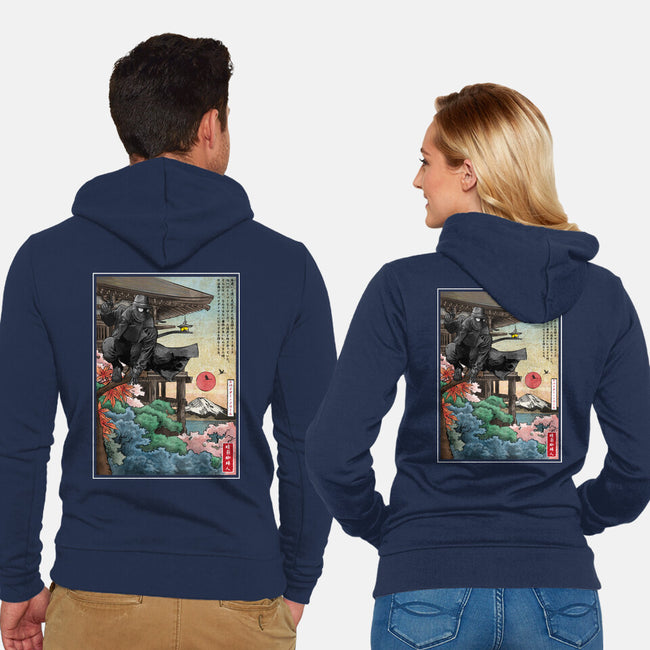 The Spider In Japan-Unisex-Zip-Up-Sweatshirt-DrMonekers