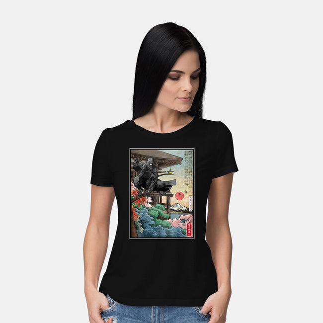 The Spider In Japan-Womens-Basic-Tee-DrMonekers