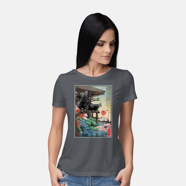 The Spider In Japan-Womens-Basic-Tee-DrMonekers