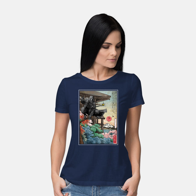 The Spider In Japan-Womens-Basic-Tee-DrMonekers